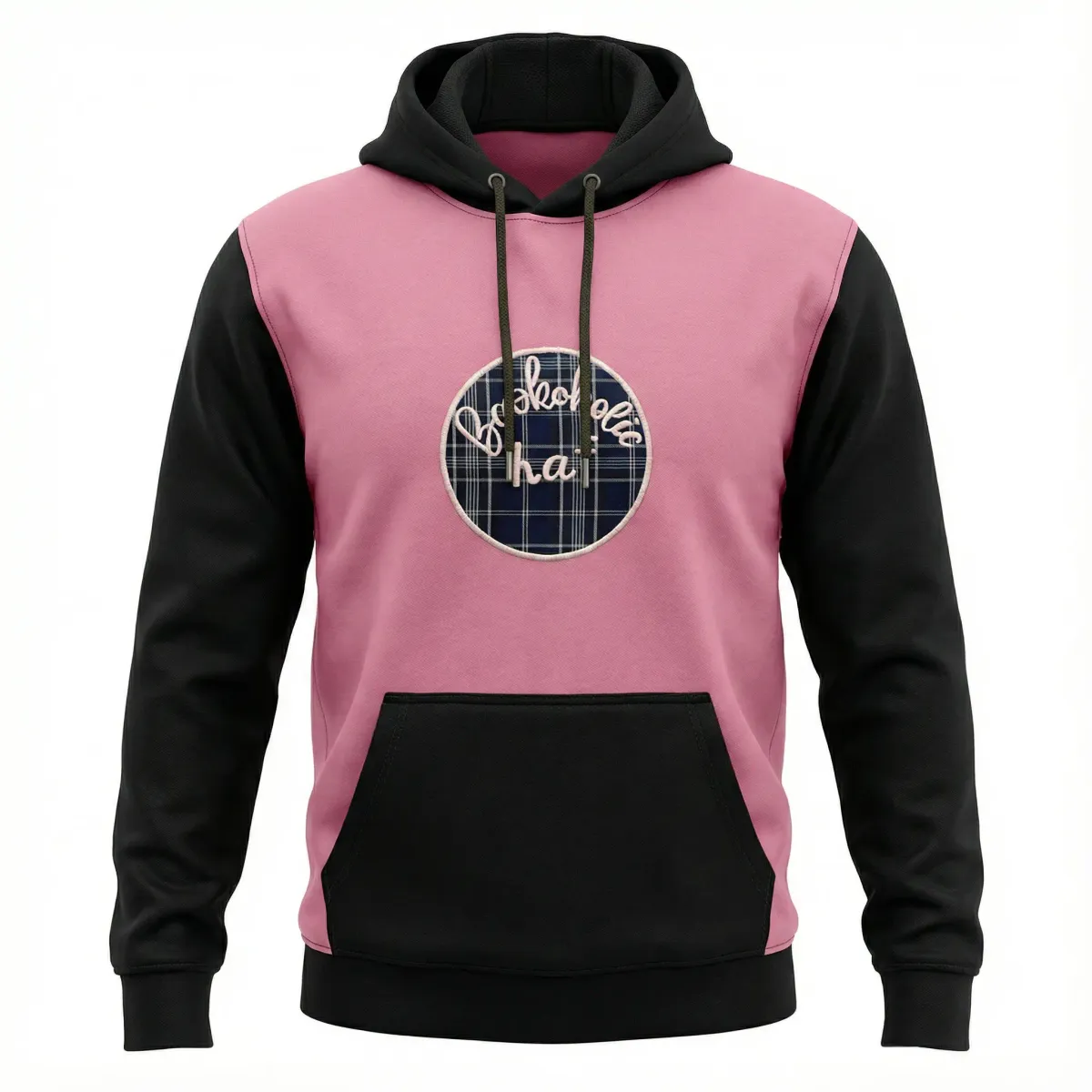 Pink & Black Premium Winter Hoodie – Stylish Men’s Casual Hooded Sweatshirt