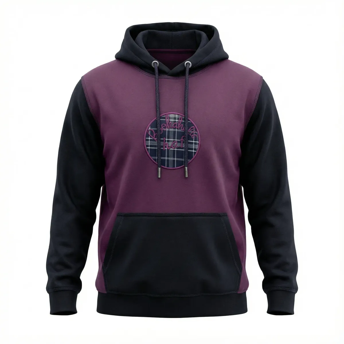 🍇 Purple–Navy Premium Winter Hoodie | Men’s Stylish Warm Hoodie