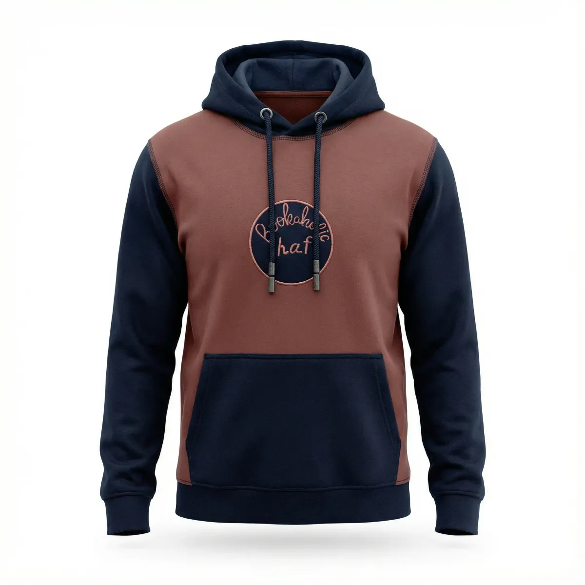🤎 Brown–Navy Premium Winter Hoodie | Men’s Stylish Warm Hoodie