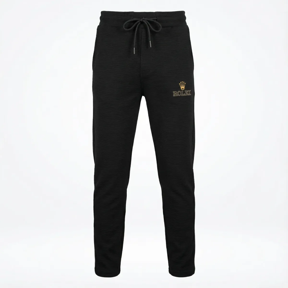 Premium Quality Slim-Fit Joggers with Side Stripes - Black